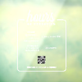 Heures d'ouverture d'un commerce  Autocollant pour (Feuille 3)