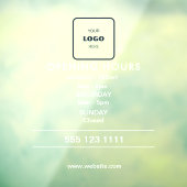 Heures d'ouverture Logo Autocollant pour vitrine d (Feuille 3)