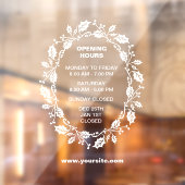 Heures d'ouverture Panneau de fenêtre, Noël, (Feuille 2)