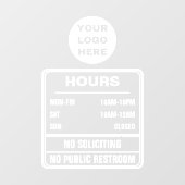 Heures d'ouverture Panneau de non-solicitation Log (Feuille)