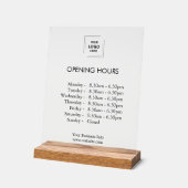 Heures d'ouverture personnalisées | Logo d'entrepr (Angle)