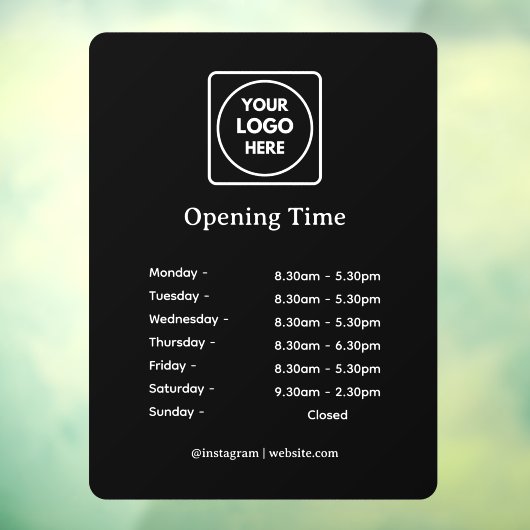 Heures d'ouverture Store Autocollant | Enseigne pe (Feuille 3)