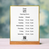 Heures d'ouverture White Gold Business Logo Code Q (Neutre)