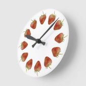 Heures fraises 12 Horloge murale circulaire de fra (Angle)