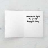 **HEUREUSE 10e ANNIVERSAIRE** DOUBLE DIGIT CARTE D (Intérieur)