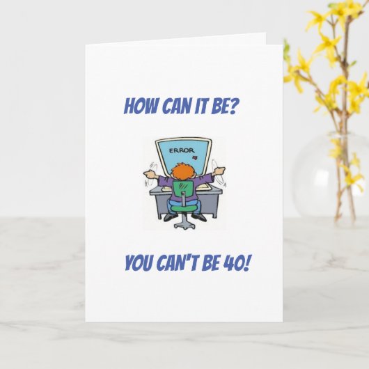 **HEUREUSE 40e ANNIVERSAIRE** CARTE (Fleur jaune)