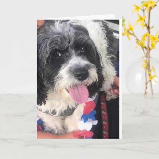 **HEUREUSE 8e anniversaire** Carte (Fleur jaune)