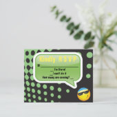 HEUREUSE carte de réponse Bat mitzvah EMOJI Bar (Debout devant)