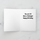 **HEUREUSE CARTE DU 13ème anniversaire** (Intérieur)