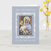 HEUREUSE CARTE RELIGIEUSE MARIE DE LA JOURNÉE DE L (Fleur jaune)