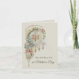 HEUREUSE CARTE RELIGIEUSE MARIE DE LA JOURNÉE DE L