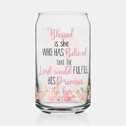Heureuse Est-Elle Pink Bible Verse (Gauche)