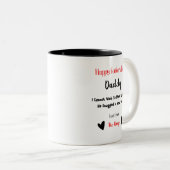 Heureuse Fête des pères Papa Amour De La Mug Bump (Devant droit)
