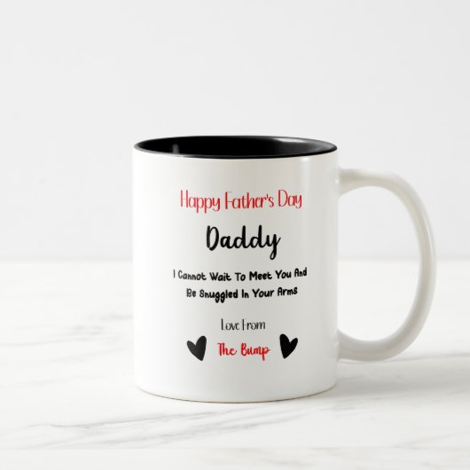 Heureuse Fête des pères Papa Amour De La Mug Bump (Droit)