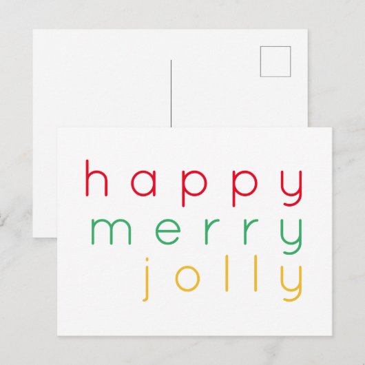 HEUREUSE MERRY JOLLY Carte postale (Devant / Derrière)