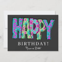 * HEUREUSE PHOTO Anniversaire Carte NOM Événement