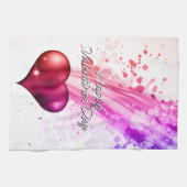 Heureuse Sainte-Valentin 2 Serviette de cuisine (Horizontal)