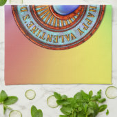 Heureuse Sainte-Valentin 2A Serviette de cuisine (Plié)