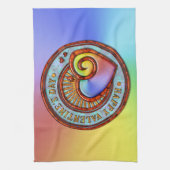 Heureuse Sainte-Valentin 2A Serviette de cuisine (Vertical)