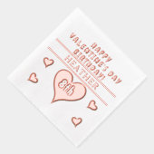 Heureuse Sainte-Valentin Anniversaire Coeurs Nom A (Droite)