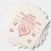 Heureuse Sainte-Valentin Anniversaire Coeurs Nom A (Insitu (empilé))