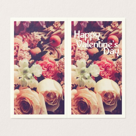 Heureuse Sainte-Valentin avec Bouquet de fleurs Vi (Outside Unfolded)