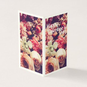 Heureuse Sainte-Valentin avec Bouquet de fleurs Vi