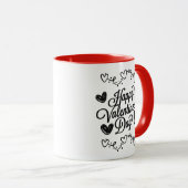Heureuse Sainte-Valentin avec Coeur Mug (Devant droit)