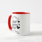 Heureuse Sainte-Valentin avec Coeur Mug (Devant gauche)