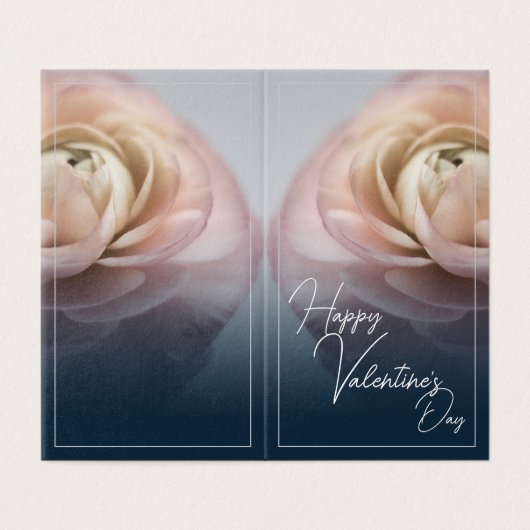 Heureuse Sainte-Valentin avec grande rose (Outside Unfolded)