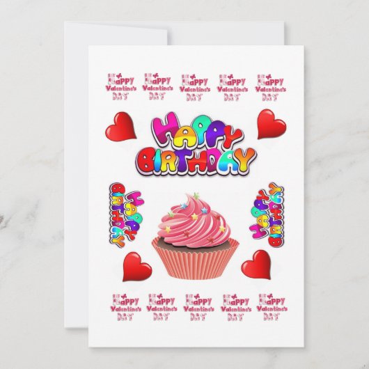 Heureuse Sainte-Valentin Bonne Invitation Annivers (Devant)