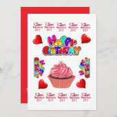 Heureuse Sainte-Valentin Bonne Invitation Annivers (Devant / Derrière)