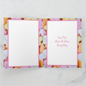 Heureuse Sainte-Valentin Candy Hearts Carte photo (Intérieur)