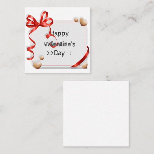 Heureuse Sainte-Valentin. Carte (Devant / Derrière)