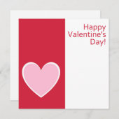 HEUREUSE SAINTE-VALENTIN ! Carte de voeux de vacan (Devant / Derrière)