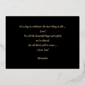 Heureuse Sainte-Valentin, Carte Foil Nom Personnal (Verso)