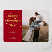 Heureuse Sainte-Valentin + Carte photo de fond de (Recto)