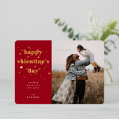 Heureuse Sainte-Valentin + Carte photo de fond de  (Debout devant)