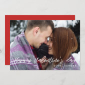 Heureuse Sainte-Valentin carte photo moderne (Devant / Derrière)
