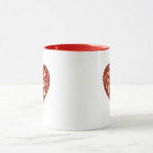 Heureuse Sainte-Valentin Coeur Rouge Mug (Centre)
