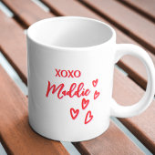 Heureuse Sainte-Valentin Coeur rouge XOXO Mug