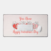 Heureuse Sainte-Valentin, Cute Chats Avec Coeurs (Clavier et souris)