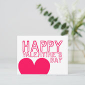 Heureuse Sainte-Valentin Cute typographie Carte po (Debout devant)