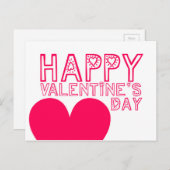 Heureuse Sainte-Valentin Cute typographie Carte po (Devant / Derrière)
