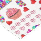 Heureuse Sainte-Valentin de nappes Joyeux annivers (Angle)