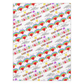 Heureuse Sainte-Valentin de nappes Joyeux annivers (Devant)