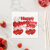 Heureuse Sainte-Valentin de serviettes en papier (En situation)