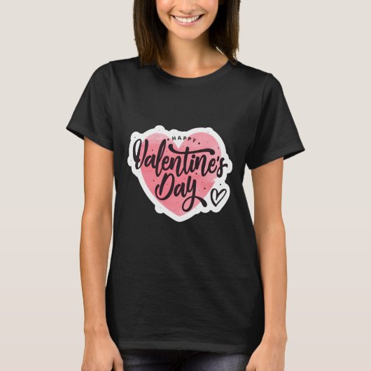 heureuse Sainte-Valentin de t-shirt (Devant)
