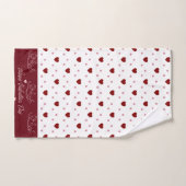 Heureuse Sainte-Valentin des Coeurs blancs et roug (Serviette à main)