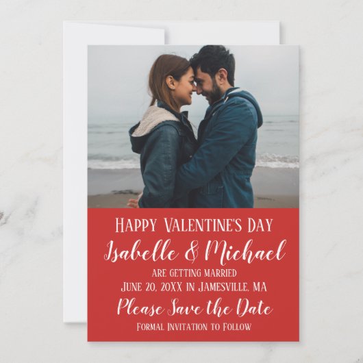 Heureuse Sainte-Valentin et enregistrer le Carte p (Devant)